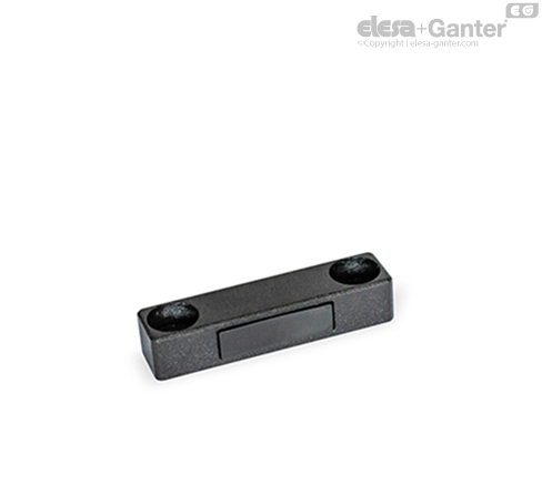 GN 4470-C1 Magnetic catches Magnetic surface laterally, with bore