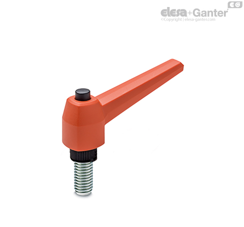 MRX-p Adjustable handles Zinc-plated steel threaded stud