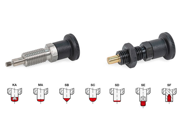 Indexing Plungers with Special Tip</br>GN 81700